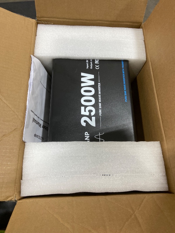 Photo 1 of 2500W Pure Sine Wave Power Inverter with Transfer Switch, 12V DC to 120V AC Converter, Auto Switch to Shore Power, 5000W Peak, Remote LCD Controller, USB & Type-C for RV, Truck, Off-Grid Use