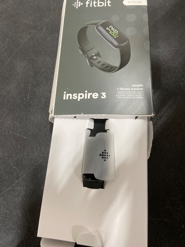 Photo 1 of Fitbit Inspire 3 Health &-Fitness-Tracker with Stress Management, Workout Intensity, Sleep Tracking, 24/7 Heart Rate and more, Midnight Zen/Black One Size (S & L Bands Included)