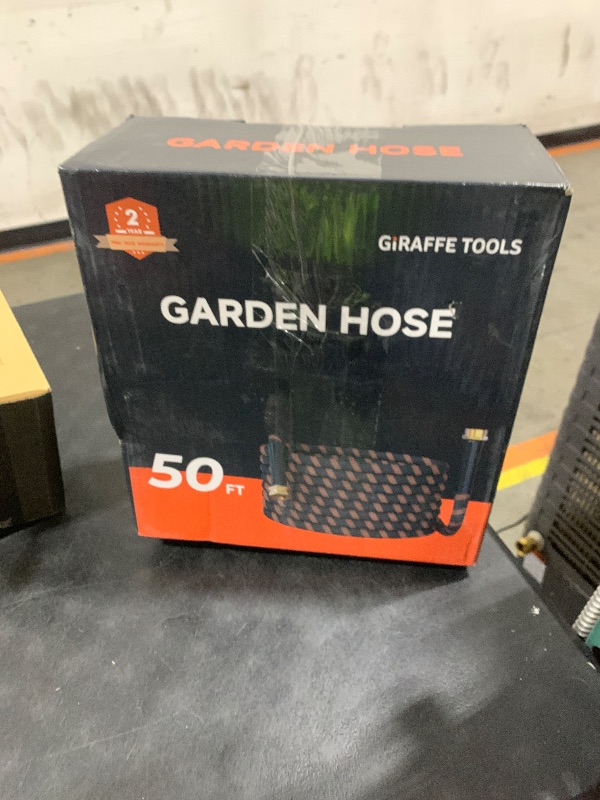 Photo 1 of **********MISSING PARTS*******
Giraffe Tools Non-Expandable Garden Hose 50FT 1/2” Lightweight Flexible Water Hoses Burst 600 psi with 9 Spray Function Nozzle Heavy Duty Hose