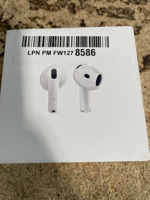 Photo 1 of *** UNAUTHENTIC AIRPODS - NOT ORIGINAL ITEMS *** Apple AirPods 4 Wireless Earbuds, Bluetooth Headphones, Personalized Spatial Audio, Sweat and Water Resistant, USB-C Charging Case, H2 Chip, Up to 30 Hours of Battery Life, Effortless Setup for iPhone