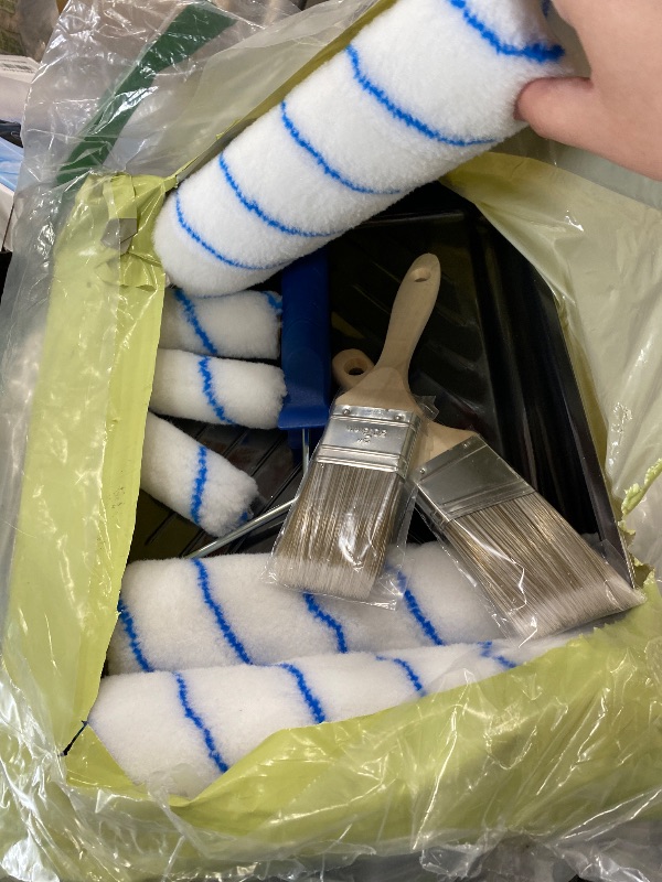 Photo 1 of **** MISSING PIECES/POLE **** Paint Roller  4" 9" Paint Roller with Tray, Paint Brushes Set for Professional Painting, House Wall Ceiling Painting Supplies for All Latex and Oil Paints & Stains