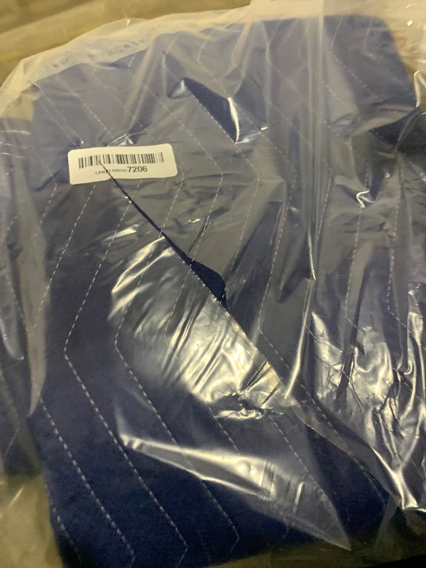 Photo 1 of 1 Pack Moving Blankets Heavy Duty 80"x72" Quilted Packing Blankets for Moving Furniture Padded Shipping Furniture Mover Blue