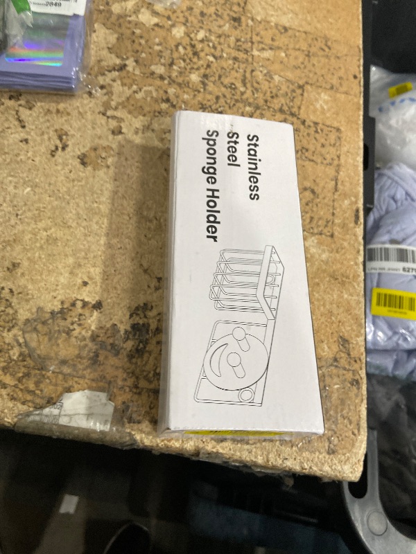 Photo 1 of [Slim & Space-saving] Sponge Holder for Kitchen Sink, Sponge Caddy for Scrub Daddy / Scrub Mommy Smiley Face, Sink Organizer Accessories for Dish Brush, Scrubber -with 2 Suction Cups & 1 Adhesive Hook