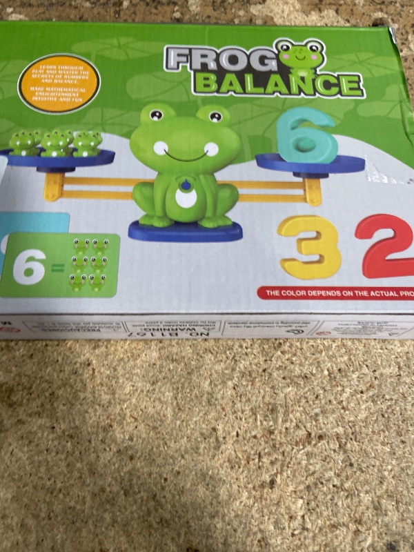 Photo 1 of **MISSING PIECES**KIDS LEARNING TOY/FROG BALANCE