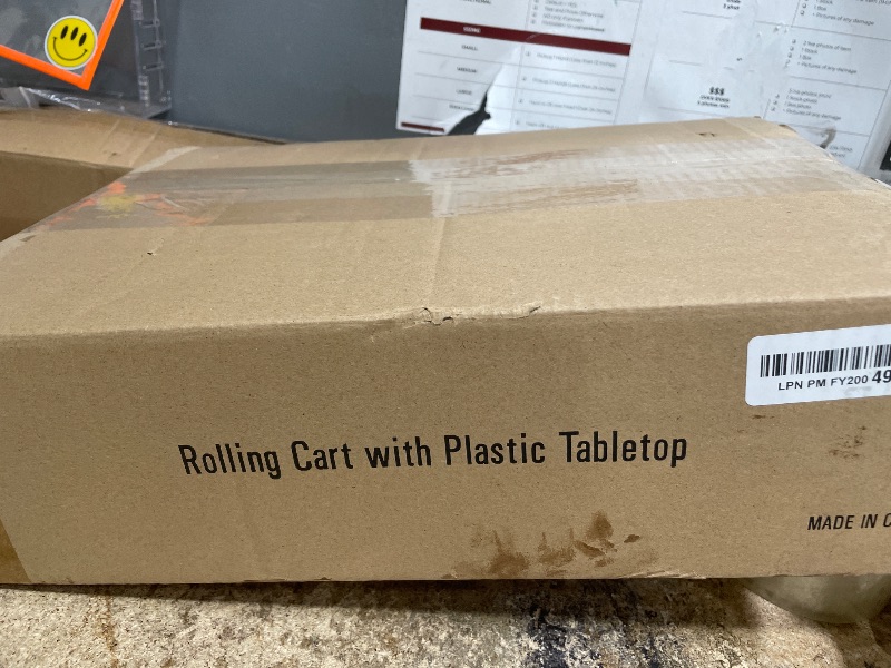 Photo 1 of ***MISSING PARTS***
johgee 3 Tier Rolling Cart with Table top, Metal Utility Cart, Sturdy Storage Organizer Cart with Locking Wheels & Hooks for Office, Classroom, Kitchen and Bathroom