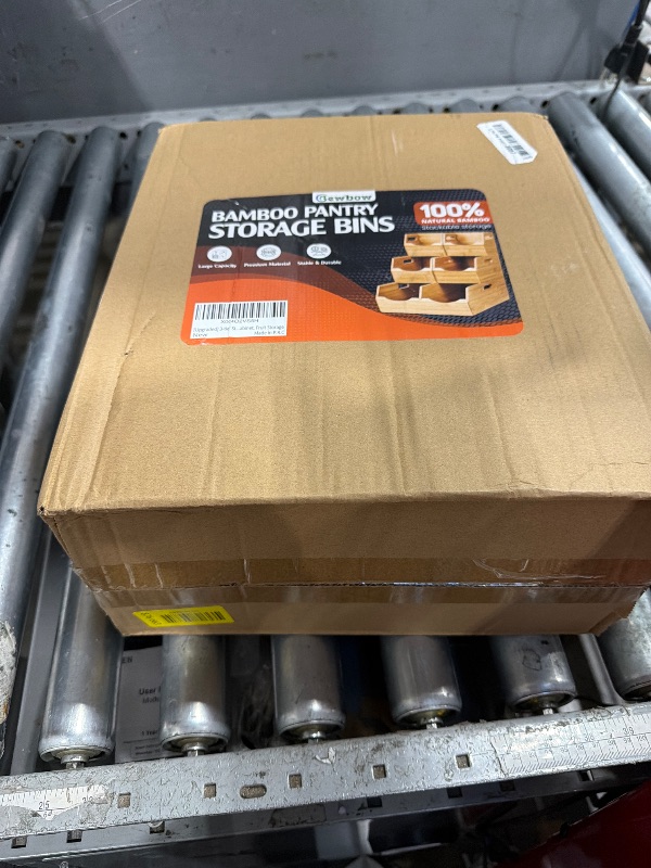 Photo 1 of [Upgraded] 3-tier Stackable Bamboo Pantry Storage Bins, Potato and Onion Storage Baskets with Handles, Removable Divider, Pantry Organizer Holder for Kitchen, Office, Cabinet, Fruit Storage