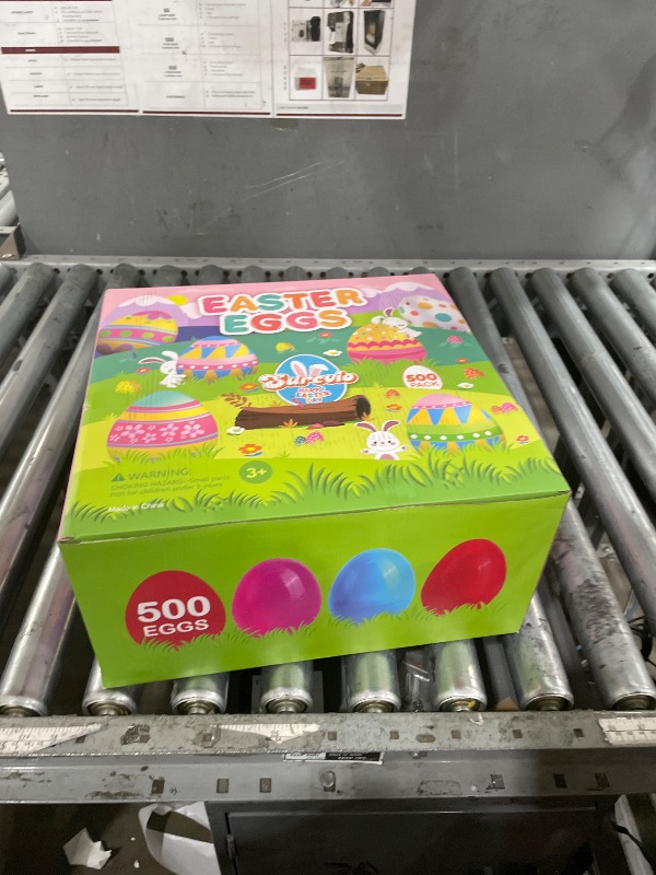 Photo 1 of [12 Surprise Golden Eggs] 500 Pack 2.3 Inch Plastic Easter Eggs, Empty Easter Eggs Fillable, Bright Colors Plastic Eggs Bulks for Easter Hunt, Easter Party Favor, Basket Stuffers Fillers