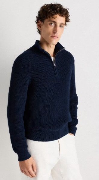 Photo 1 of (SMALL) Stylish Old Money Half Zip Sweater