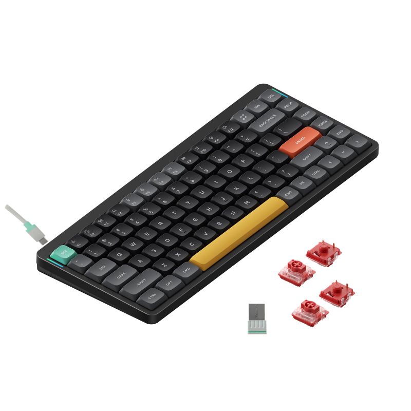 Photo 1 of (SMALL) NuPhy Air75 V2 Portable 75% low profile Mechanical Keyboard,Wireless Keyboard,Supports Bluetooth/2.4G/USB-C RGB Bluetooth Keyboards,Compatible with Windows/Mac OS/Linux Systems-Gateron Cowberry Switch