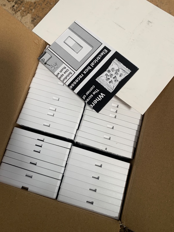 Photo 1 of (50 Pack) BESTTEN USWP6 Matte Snow White Screwless Wall Plate, 1 Gang Switch Plate, Decorator Receptacle Outlet Cover, H4.69” x W2.91”