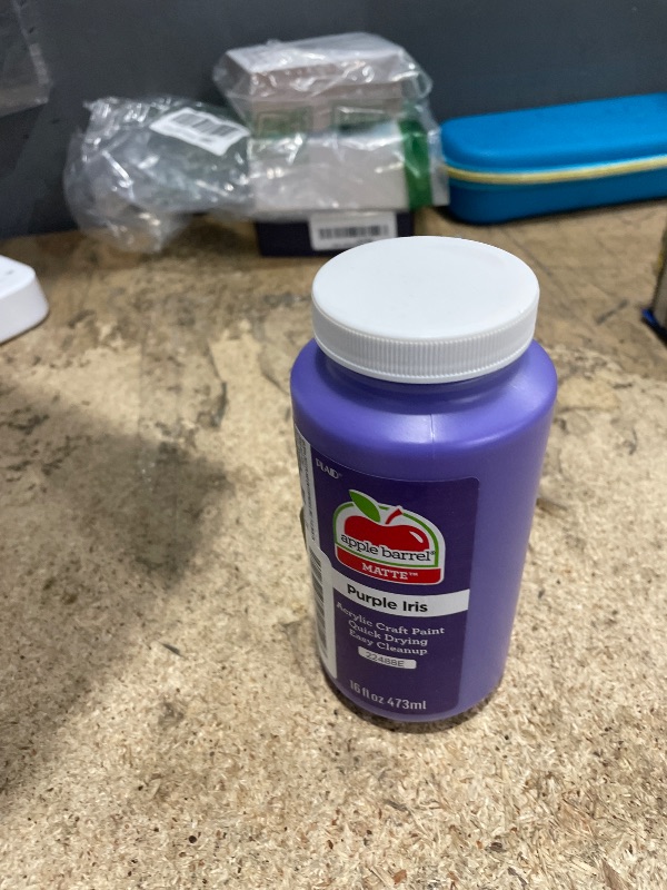 Photo 1 of (3 pack) Apple Barrel Acrylic Craft Paint, Matte Finish, Purple Iris, 16 fl oz