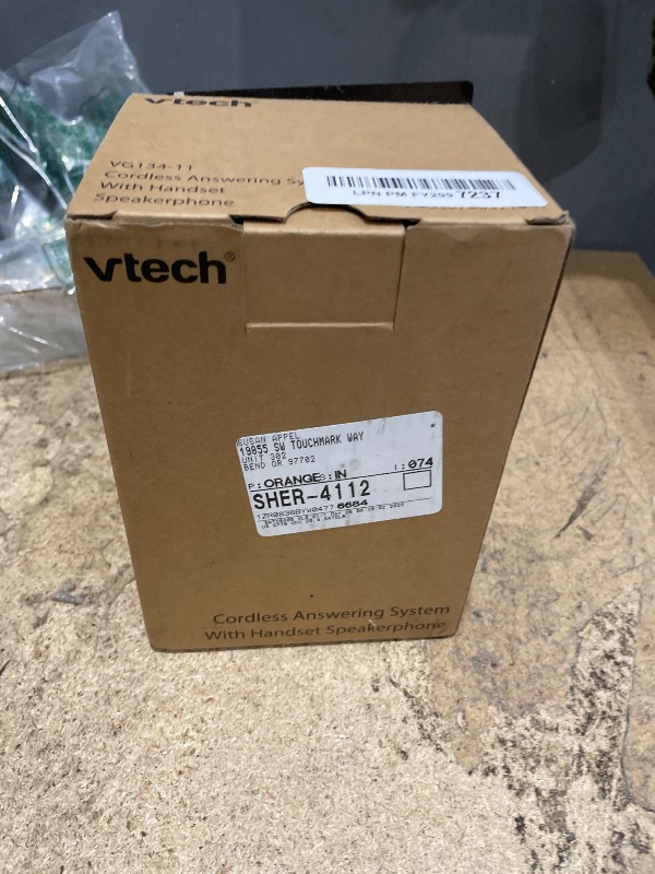 Photo 1 of [New] VTech VG134-11 DECT 6.0 Cordless Home Phone with Bluetooth Connection, Digital Answering Machine, Backlit Display,Full Duplex Speakerphone, Caller ID/Call Waiting,1000 ft Range (Black)
