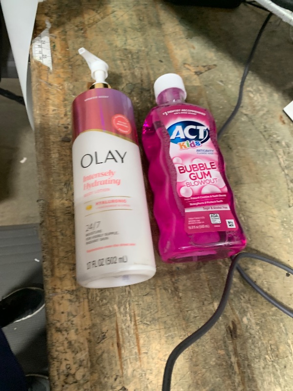 Photo 1 of ***BUNDLE**** 2 ITEMS*** 
BUBBLE GUM BLOWOUT ACT KIDS**
Olay Body Lotion for Women, Nourishing with Hyaluronic Acid Serum, Visibly Soften & Smooth Skin, 24hr Moisture & Hydration, Fast Absorbing Formula, Vitamin B3 Complex, For All Skin Types, 17 fl oz