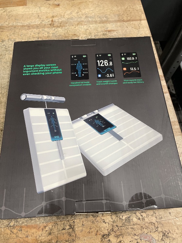 Photo 1 of ** NEEDS BATTERIES TO TEST ***Wyze Scale Ultra BodyScan Smart Scale with Handle – Wi-Fi & Bluetooth Body Composition Scale for Weight, BMI, Body Fat, Muscle Mass, and Segmental Measurement, White