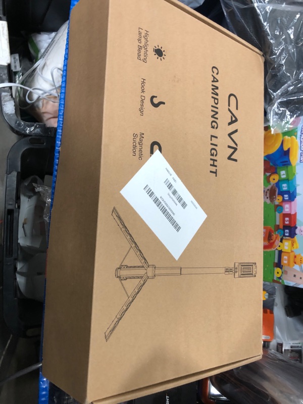 Photo 1 of ***MISSING PARTS***
CAVN Rechargeable Camping Lights with Remote & Detachable Tripod Max Height 6.7 ft, Portable Work Light with 3 LED Lamp Heads, Camping Essentials Gear Emergency Flashlight with Hook, Orange
