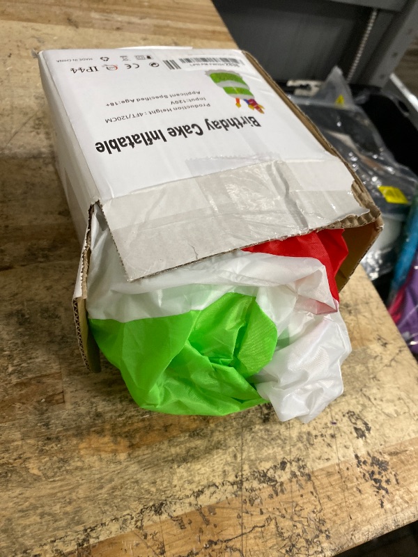 Photo 1 of [2025 New] 4FT Inflatable Happy Birthday Cake Decorations, with Candles, Build-in LED Lights,Birthday Cake Blow up Outdoor Yard Decorations for Birthday Party Indoor Home Celebration Garden Lawn