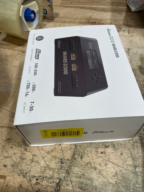 Photo 1 of ********Missing charge cords.***********
IMARS D300 Gens Ace Lipo Battery Charger G-Tech Series Smart Dual Lipo Balance Charger AC 300W DC 700W(350W*2) 16A Dual Channel Charger for 1s~6s Lipo Batteries, Life/NiCd/MH/LiHV, Plug&Play (Black)