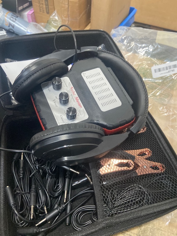 Photo 1 of **NO BATTERIES TO TEST FUNCTION** KTTOOL Chassis Ears Automotive Engine Noise Finder, 6 Channel Car Sound Detector Tester Tool Set, Electronic Stethoscope Diagnostic Kit with Headphones