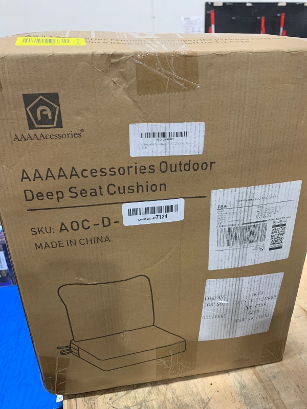 Photo 1 of **FACTORY SEALED** AAAAAcessories Outdoor Seat Cushions for Chairs, Fade-Resistant, Waterproof Patio Furniture Replacement Cushions, 24" x 24" x 5" + 24" x 19", Navy Blue