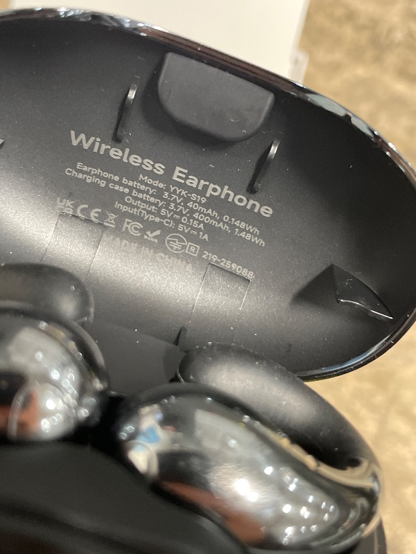 Photo 1 of ***MISSING PARTS***
Boytond Ultra Open Ear Earbuds - Ergonomic Clip-On Earbuds, Bone Conduction Over-The-Ear Headphones with Waterproof Design and Secure Fit for Small Ears, Mirror Black