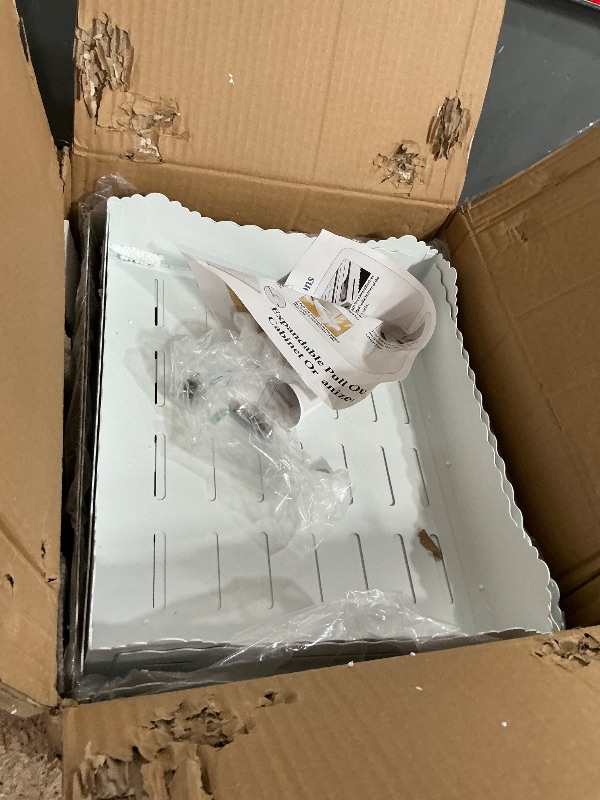 Photo 1 of **ONLY 1 PACK AND MISSING SCREWS TO INSTALL IN CABINET**2 Pack Pull Out Cabinet Organizer, Expandable Width (12"-18") and Depth (13.7"-23.6"),Pull Out Drawers for Cabinets, Slide Out Drawers for Kitchen Cabinets with Sturdy Metal Pull Out Shelves (2)