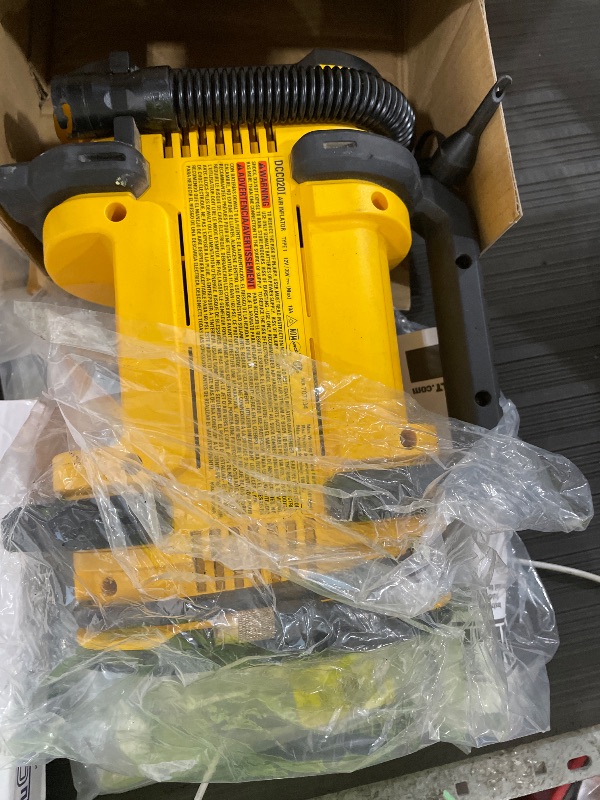 Photo 1 of **Parts Only*** DEWALT Tire Inflator Portable Air Compressor 20V MAX, Car Air Pump with Automatic Shut Off, LED Light, Tool Only (DCC020IB)