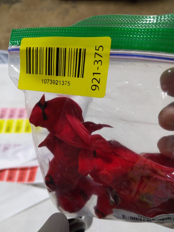 Photo 1 of 12 Pack Small Cardinals Tiny Cardinals Mini Cardinal Red Birds for Crafts Artificial Birds with Clip on Christmas Tree Decorations Yard Patio Home Decor Cardinal Ornaments (12pcs-Clip)