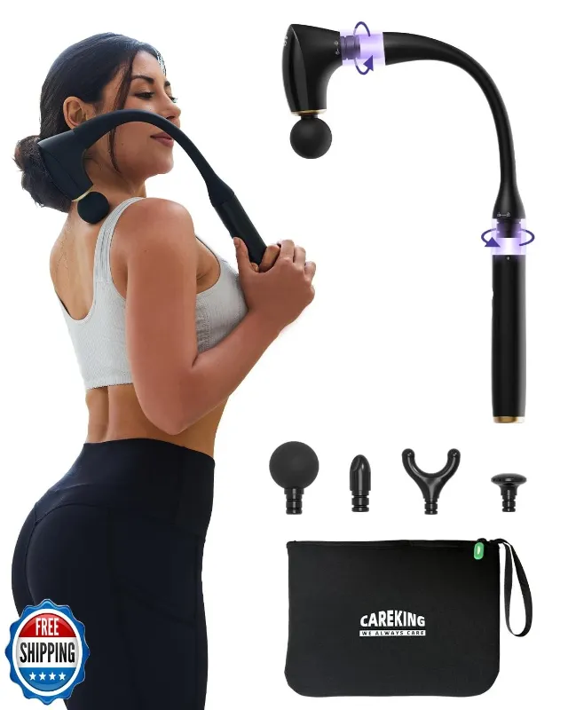 Photo 1 of 2-in-1 Detachable Muscle Massage Gun Deep Tissue with 20'' Extension Handle, Back and Neck Massager for Pain Relief, Handheld Massager for Shoulder Lower Back Leg Waist, FSA-HSA Eligible
