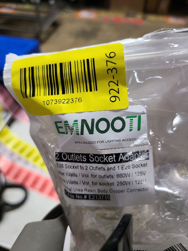 Photo 1 of 2-Pack E26 Light Socket Adapter - Converts Medium Screw Socket to Two Outlets With Pull Chain Switch - UL Listed, White