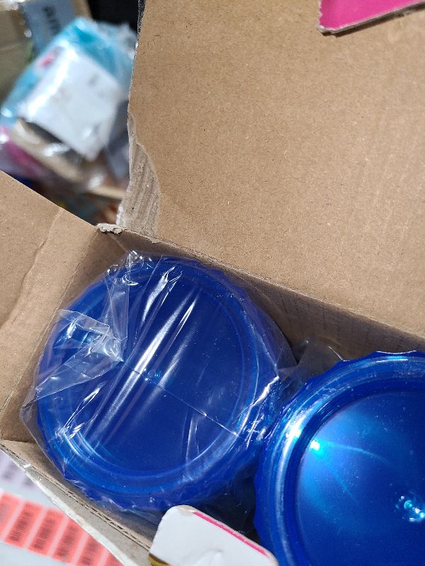 Photo 1 of 12 Pack 4oz Small Freezer Storage Containers with Twist Top Lids Airtight, Mini Reusable Plastic Food Storage Containers with Lids for Snack Condiment Salad Dressings Sauces Soup, Condiment Sauce Cups