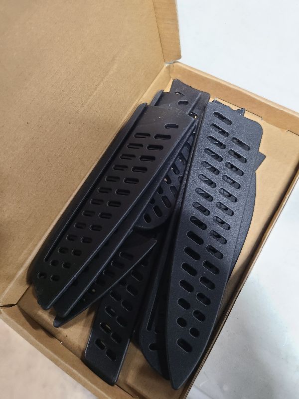 Photo 1 of 10-Pack Black Knife Sheaths for Kitchen Knives - Universal Protective Blade Covers for 10" Bread Knife, 8" Carving, 7" Chef, 5" Utility, 3.5" Paring Knives, Ventilated Safe Storage, PP Material
