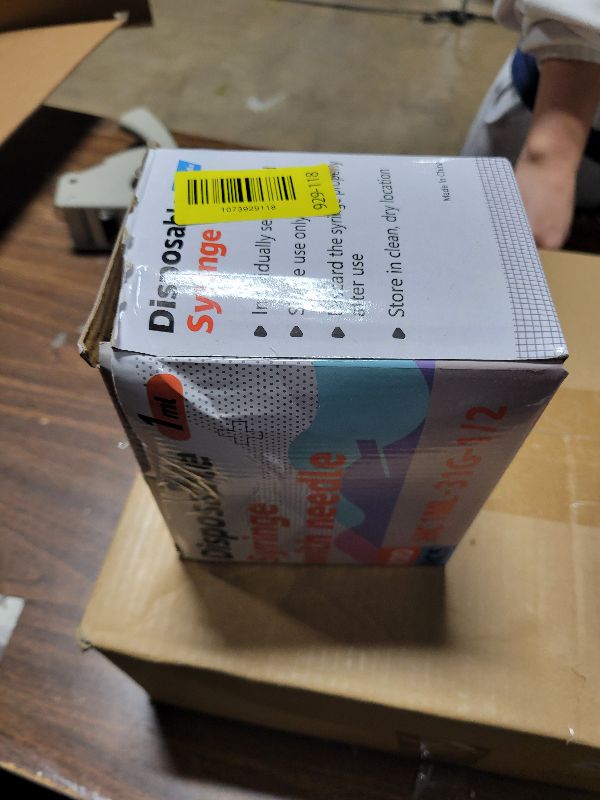 Photo 1 of 1mL Syringe 31G 1/2 Inch, Individually Wrapped, Pack of 100