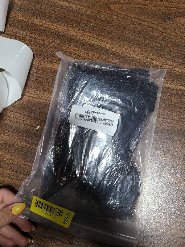 Photo 1 of 2000 Pcs Plastic Fastener Hang Tag Clear Snap Lock Pin Security Loop for Retail Store Clothing Accessory Price Pins (7" Black)