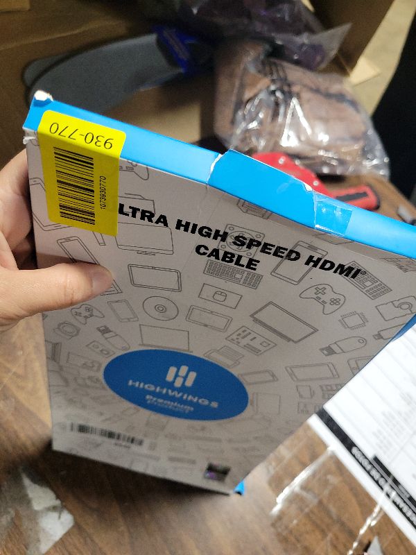 Photo 1 of 10K 8K HDMI 2.1 Cable 2-Pack 6.6FT, Highwings Certified 48Gbps Ultra High Speed Slim HDMI Cord,Support 4K@120Hz 8K@60Hz, HDCP 2.2&2.3, Dynamic HDR,eARC,DTS:X, Compatible with Roku TV/HDTV/PS5/Blu-ray