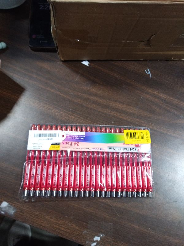 Photo 1 of [24 Pens - Red Ink] Think2 0.7mm CGI Retractable Gel Pens. (24 Red) Medium Point Rollerball Pens with Smooth Quick Drying Ink.