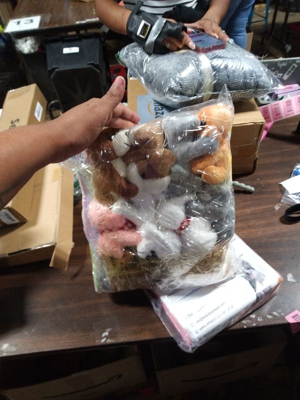 Photo 1 of 180 Pcs Adopt a Dog Party Favors Include 12 Mini Plush Dogs 12 Adoption Card 12 Kraft Boxes 12 Check Card 5 Adopt Sign 24 Puppy Stickers 1 Fence 102 Adopt a Puppy Supplies for Adoption Party (Dog)