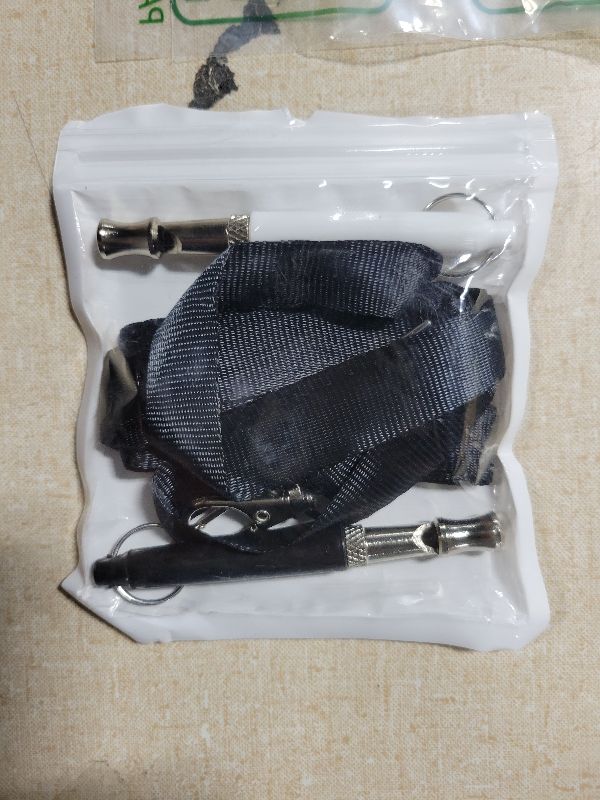 View 2 of 2 Pack Dog Whistle - Dog Whistle to Stop Barking Neighbor's Dog & Long Range Recall, Adjustable Ultrasonic Silent Dog Whistle with Lanyard for Training Recall, Professional Obedience (Black & White)