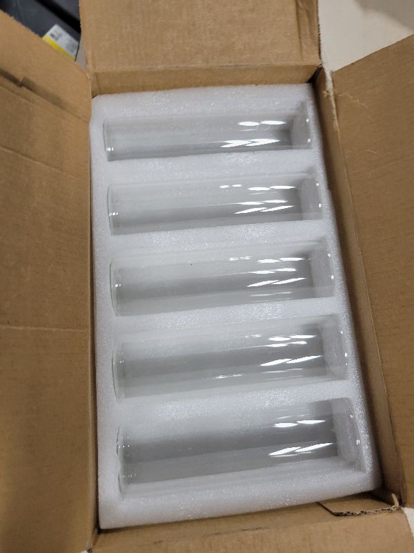 View 2 of 20 Pack 5.9" Tall x 1.8" Diameter Clear Glass Cylinder Vases - Multi-Use Flower Vase, Hurricane & Floating Candle Holders for Wedding Centerpieces, Home Decor, Table Displays (20)