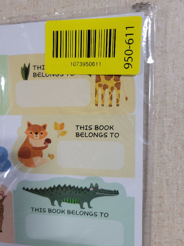 Photo 1 of 120 Pcs Animal Theme Bookplate Stickers 3 inch Back to School Classroom Library Book Labels Animal Book Plates Teacher Resources Book Ownership Tags of School Supplies