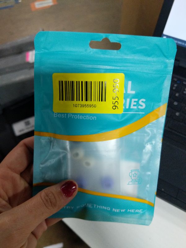 Photo 1 of (4-Pairs) EarTips for Airpods Pro & Pro 2nd Gen Ear Tips (4-Pairs) - Silicone, Anti-Slip - Fit in Charging Case (Black/White/Pink/Purple)
