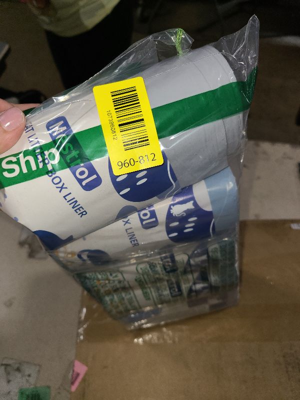 Photo 1 of 125 Counts Cat Litter Liner Bags Compatible with Neakasa and PetPivot Open-Top Pet Automatic Self Cleaning Cat Litter Box, Waste Bags, 27" x 13"Heavy Duty Replacement Trash Bags with Drawstring (Blue)