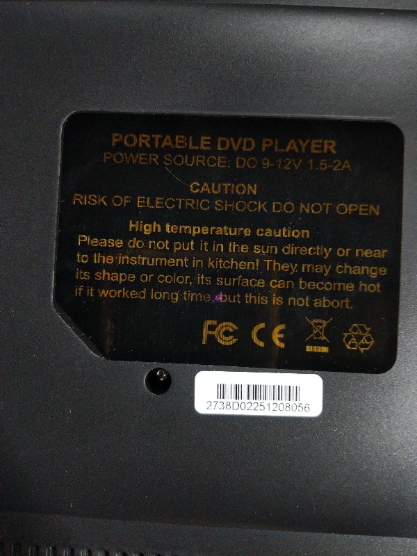 Photo 1 of 19.6" Portable DVD Player with 17.1" Large HD Screen, 5 Hours Rechargeable Battery, DVD Player Portable with Car Charger, Support USB/SD Card/Sync TV and Multiple Disc Formats, High Volume Speaker