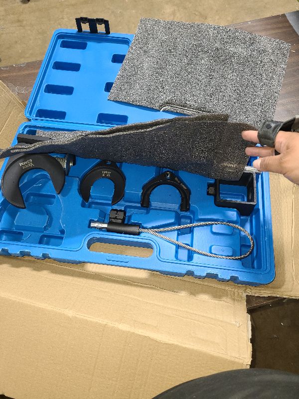 Photo 1 of 11 Piece Inner CV Axle Removal Tool, Heavy Duty Slide Hammer Puller Set, 63mm 48mm CV Joint Fork, Outer CV Joint Adapter and Steel Cable Adapter, Front Wheel Drive Axle Half Shaft Removal Tool Kit