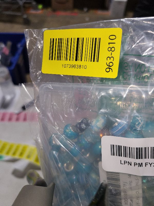 Photo 1 of 100pcs Blue Large Hole European Beads, Resin Rondelle Glass Beads with Silver Brass Cores, Big Hole Spacer Craft Bead for DIY Charm Bracelet Necklace Pens, Jewelry Making, 14mm