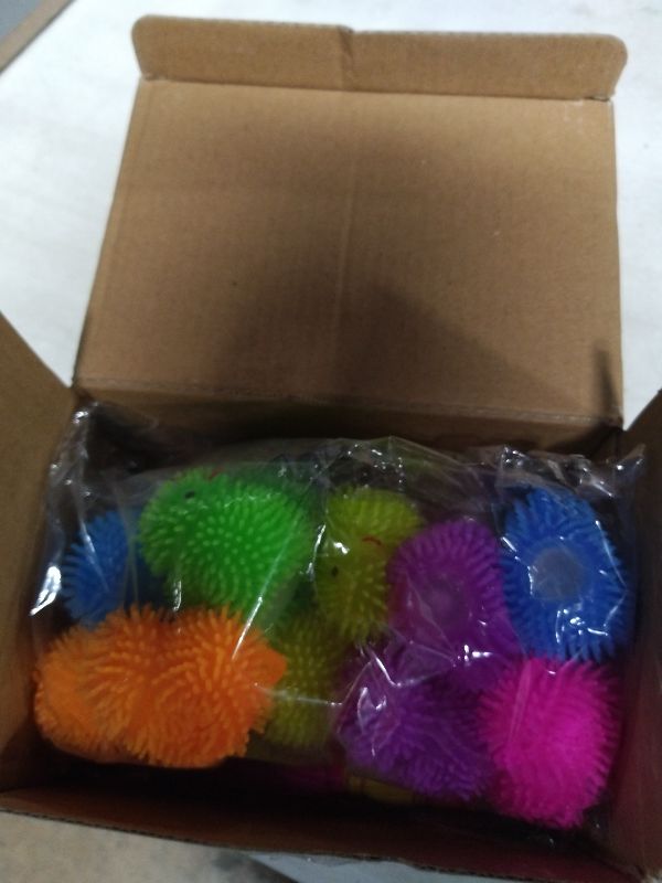 Photo 1 of 12 Pack Easter Eggs Fillers Light Up Chick Duck Puffer Balls Easter Eggs Filled Toys Easter Basket Stuffers Glow In The Dark Stress Relief LED Fidget Toys for Kids Boys Girls Easter Hunt Party Favors