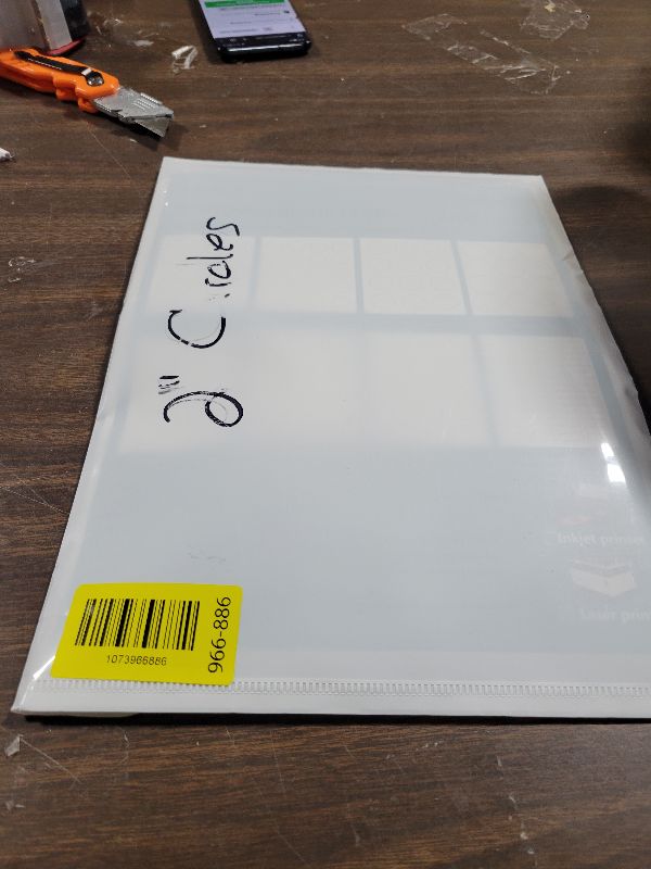Photo 1 of 120 Pcs Round Labels 3 inch Printable Matte White Circle Waterproof Vinyl Sticker Labels for Inkjet or Laser Printer