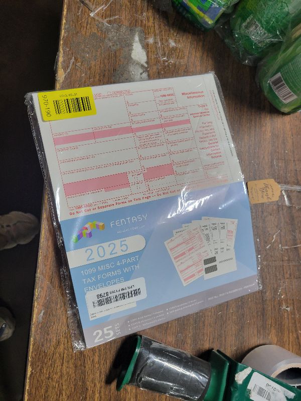 Photo 1 of 1099 MISC Forms 2025, 4 Part Tax Forms Kit, 25 Vendor Kit of Laser Forms Designed for QuickBooks and Accounting Software, 25 Self Seal Envelopes Included