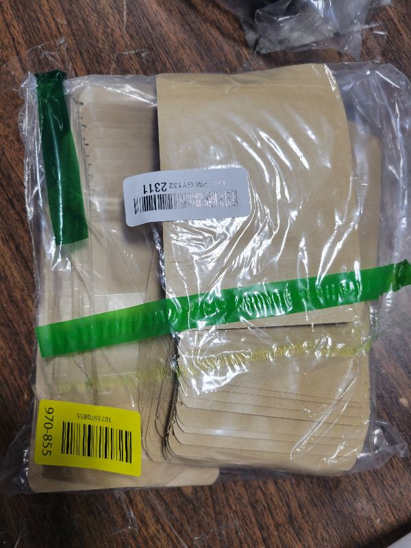Photo 1 of 100 Pcs 4x6 Inch Kraft Paper Bags with Transparent Window, Stand Up Pouches,Smell Proof Bags,Resealable Bags for Small Business, Zipper Food Storage,for Packaging Snacks Cookies Candy