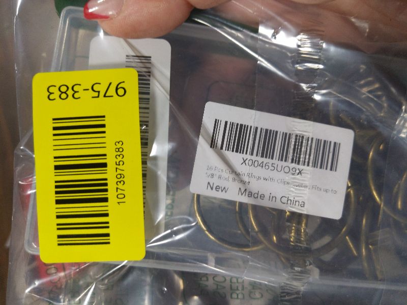 Photo 1 of 16 Pack Curtain Rings with Clips, Window Clip Rings Curtain Hooks Hangers Clip Rings for Hanging Drapery Drapes Bows, Small 1.26 Inch Diameter, Fits up to 1" Rod, Bronze