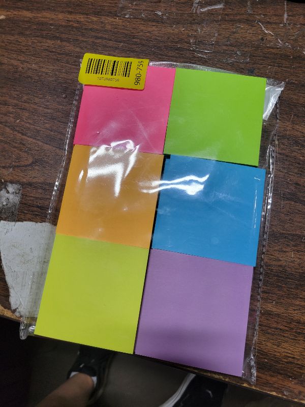 Photo 1 of (12 Pack) Pop-up Sticky Notes 3x3 in,Bright Colors Super Sticking Power Memo Pads, 6 Colors, Strong Adhesive